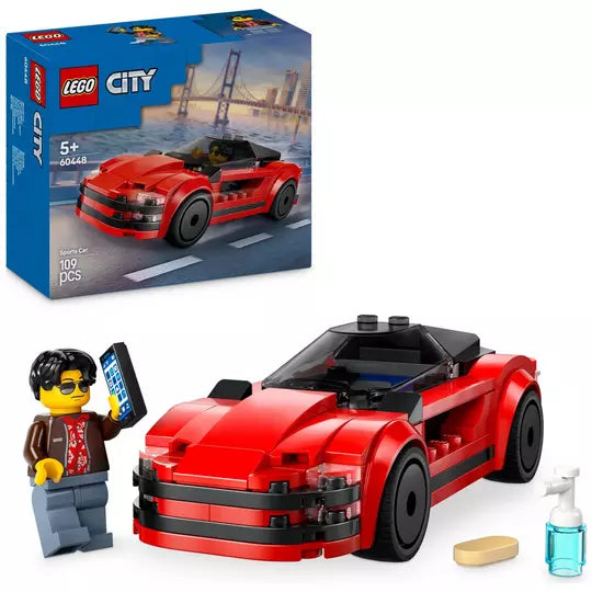 LEGO City Red Sports Car, Toy Supercar Vehicle Set