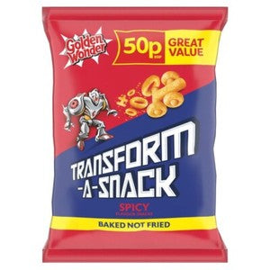 Golden Wonder Transform A Snack Spicy Flavour Crisps Full Box 30 Packs x 27grams