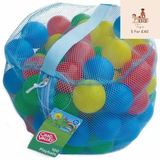 Chad Valley Bag of 100 Multi-Coloured Play Balls