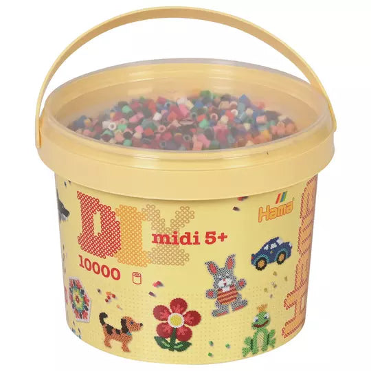 Hama 10K Beads In A Bucket & 5 Pegboard Craft set