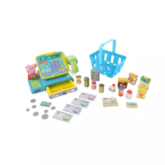 Peppa pig cash register and shopping basket