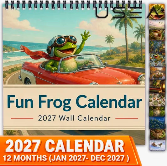 Fun Frog 2027 Calendar