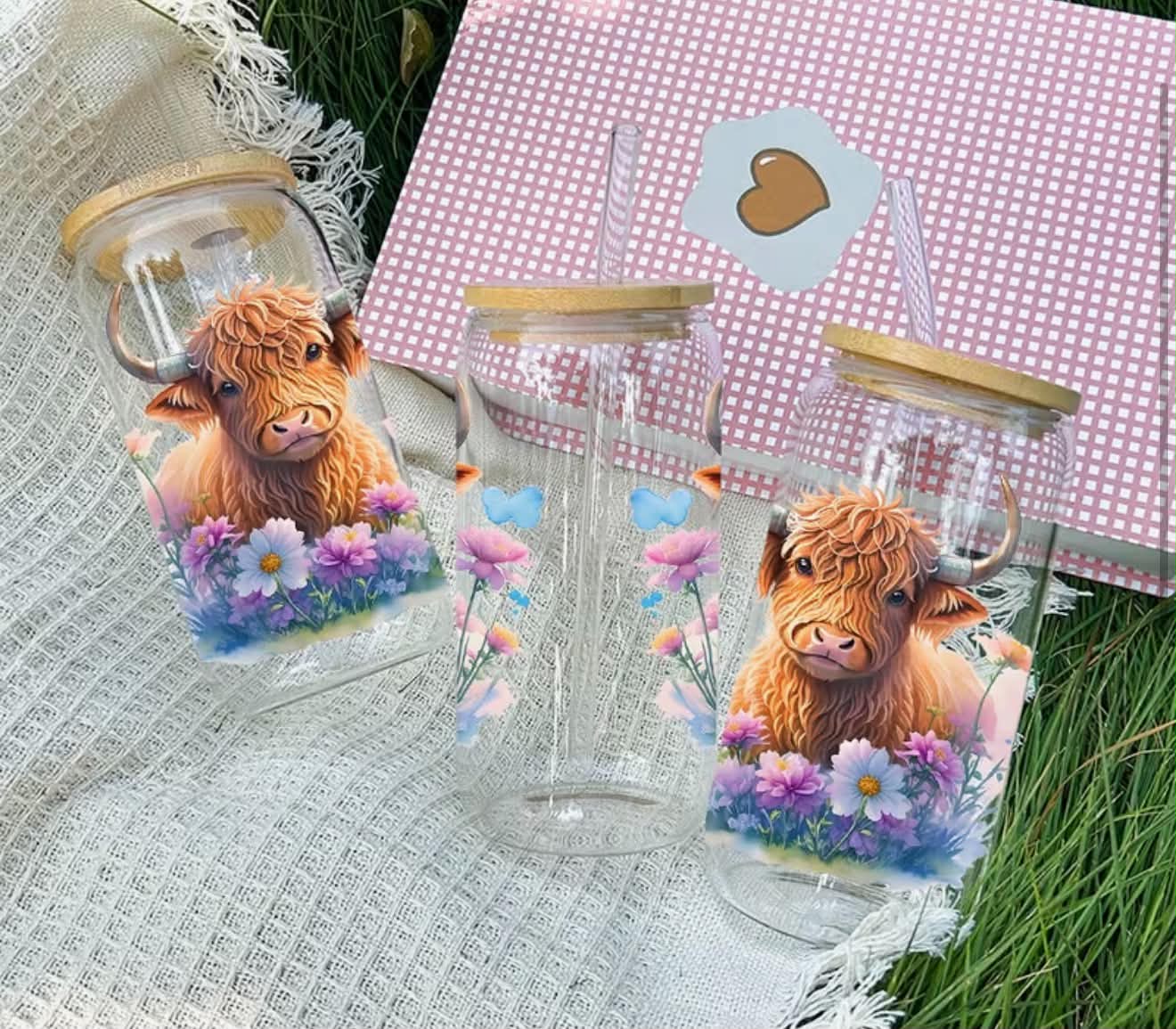 Highland Cow Libby Glass