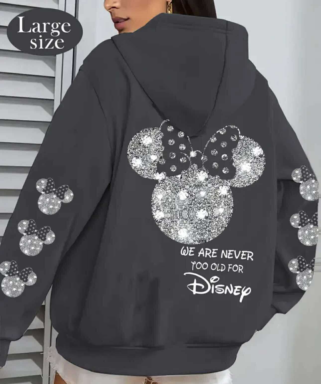 Plus Size Women'S Disney Minnie Mouse Zip-Up Hoodie