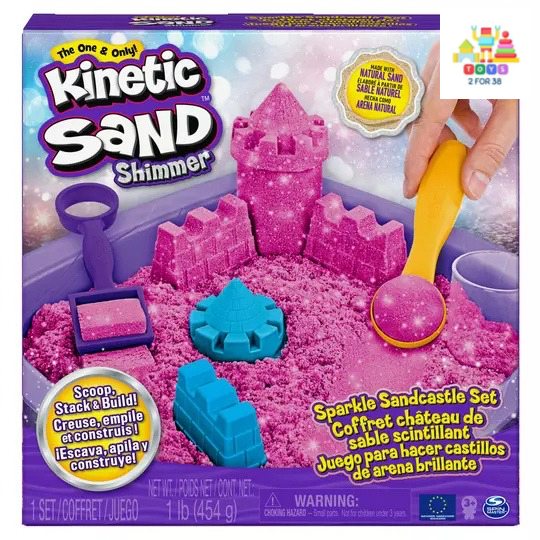 Kinetic Sand Shimmer Sparkle Sandcastle Set