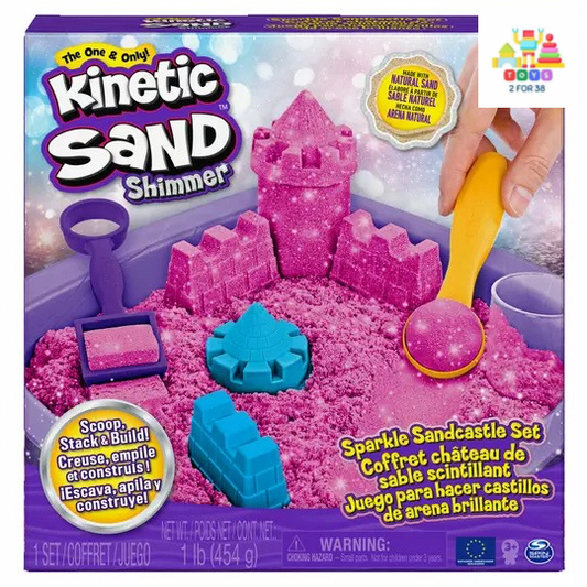 Kinetic Sand Shimmer Sparkle Sandcastle Set