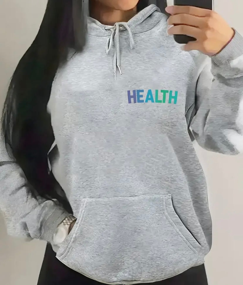 Womens Casual Printed Graphic Hoodie mental health