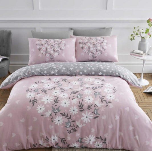 DITSY HEART PRINTED DUVET SET