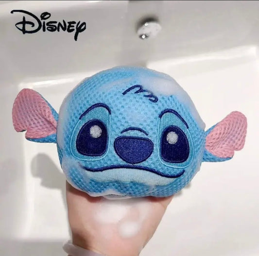 Stitch bath ball and sponge