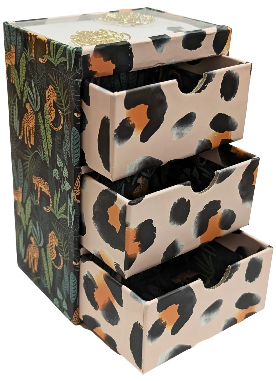 Jungle Animal Print Theme Mini Desk Tidy Organiser with Stationery