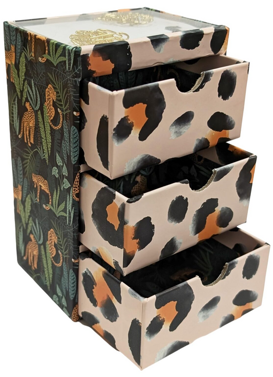 Jungle Animal Print Theme Mini Desk Tidy Organiser with Stationery