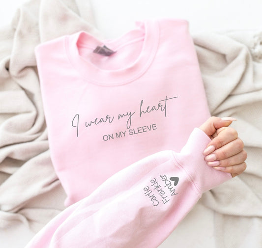 Personalised I Wear My Heart On My Sleeve