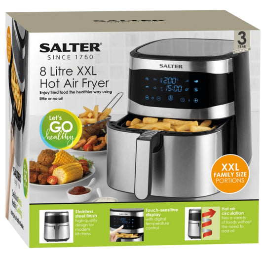 SALTER XXL 8 LITRE HOT AIR FRYER