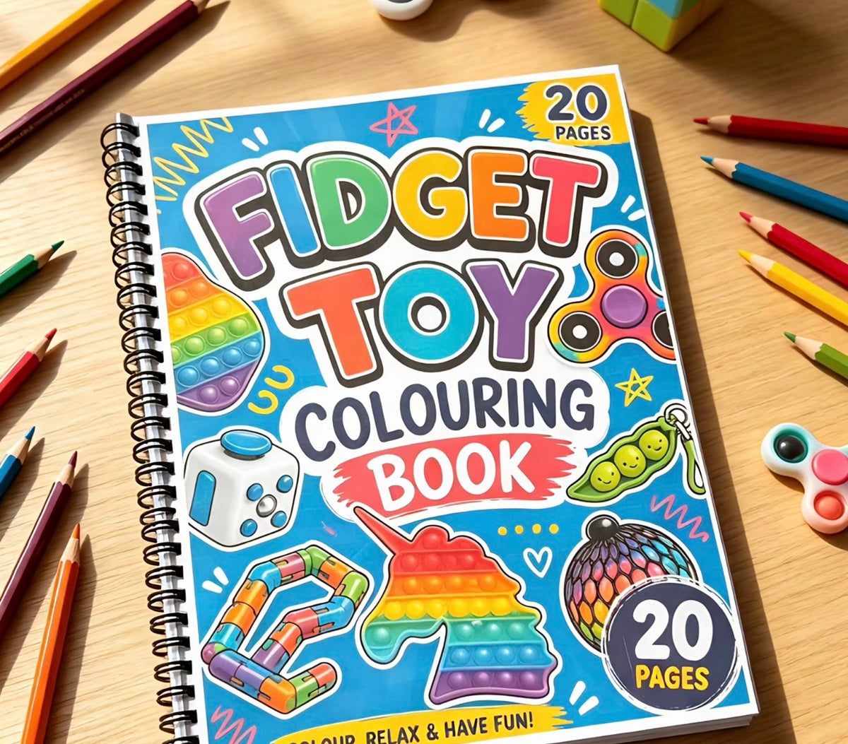 Fidget Toy Colouring Book