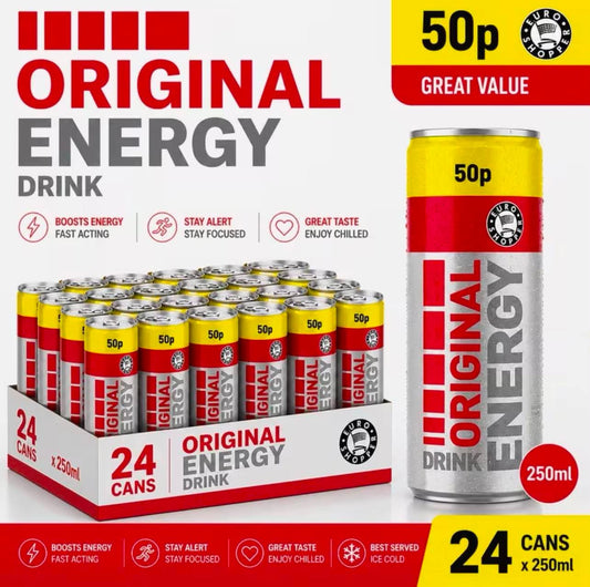 Euro Shopper Red Original Energy Drink 24 x 250ml