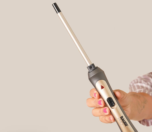 Slime line hair curling wand