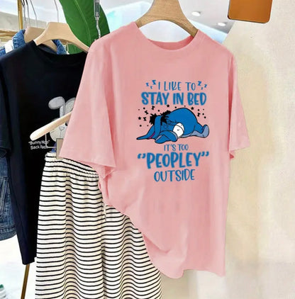 Disney Official Eeyore "Stay in Bed" Women's T-Shirt