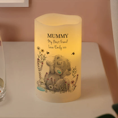 Personalised Me to You Floral LED Candle