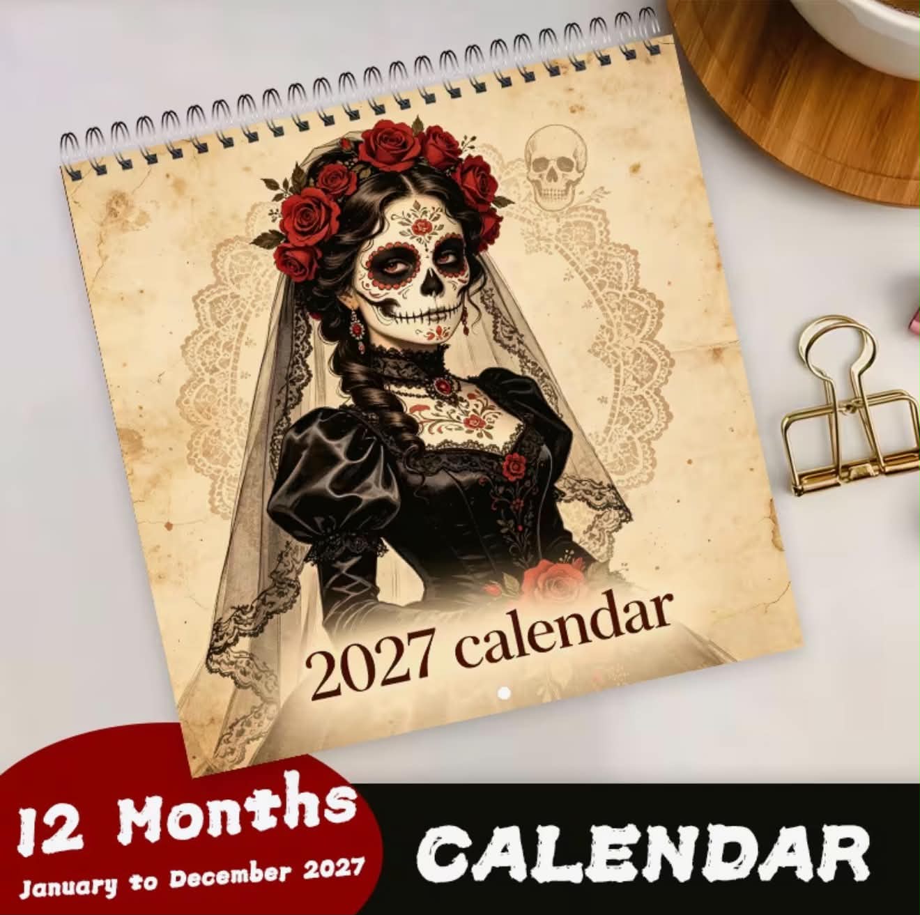 Skull Bride 2027 Calendar