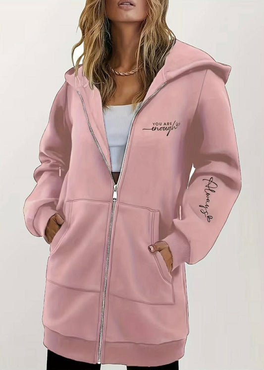 Women's Fashion Zip-Up Long Hoodie