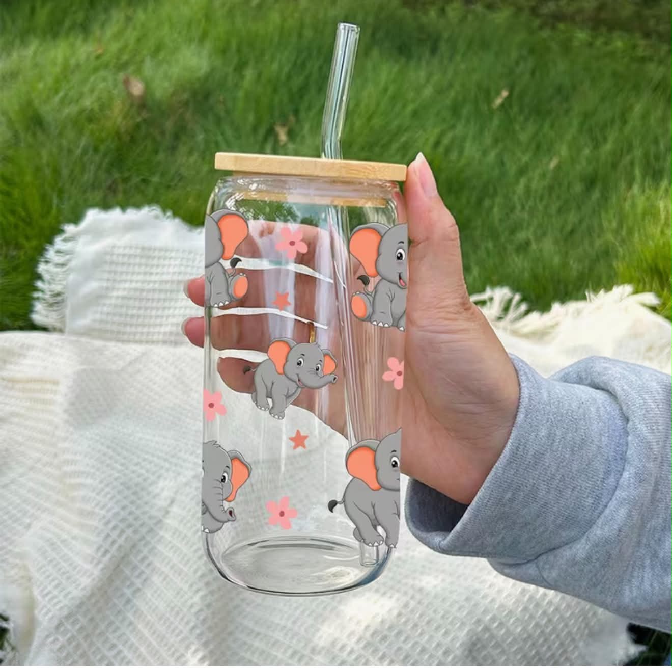 Cute Elephant Libby Glass