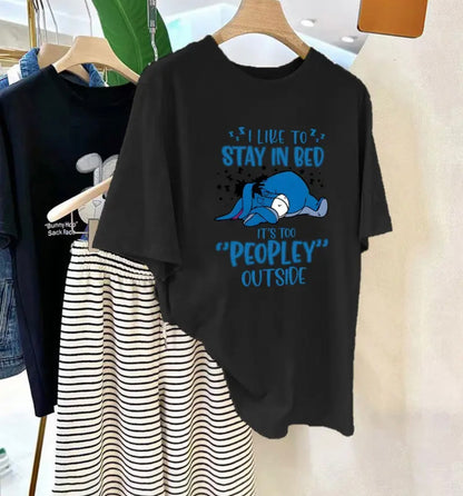 Disney Official Eeyore "Stay in Bed" Women's T-Shirt