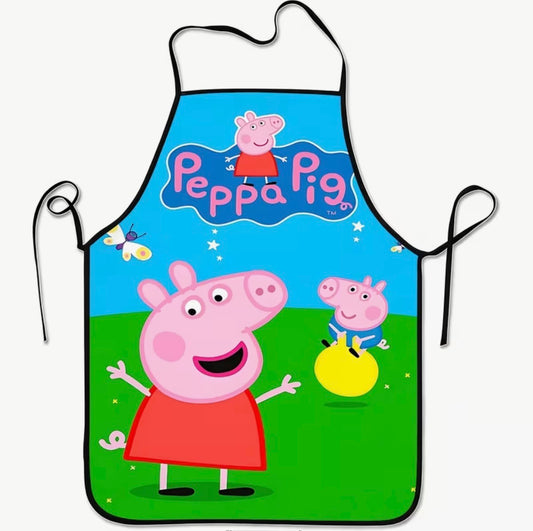A Cartoon-Printed Apron Featuring Peppa Pig