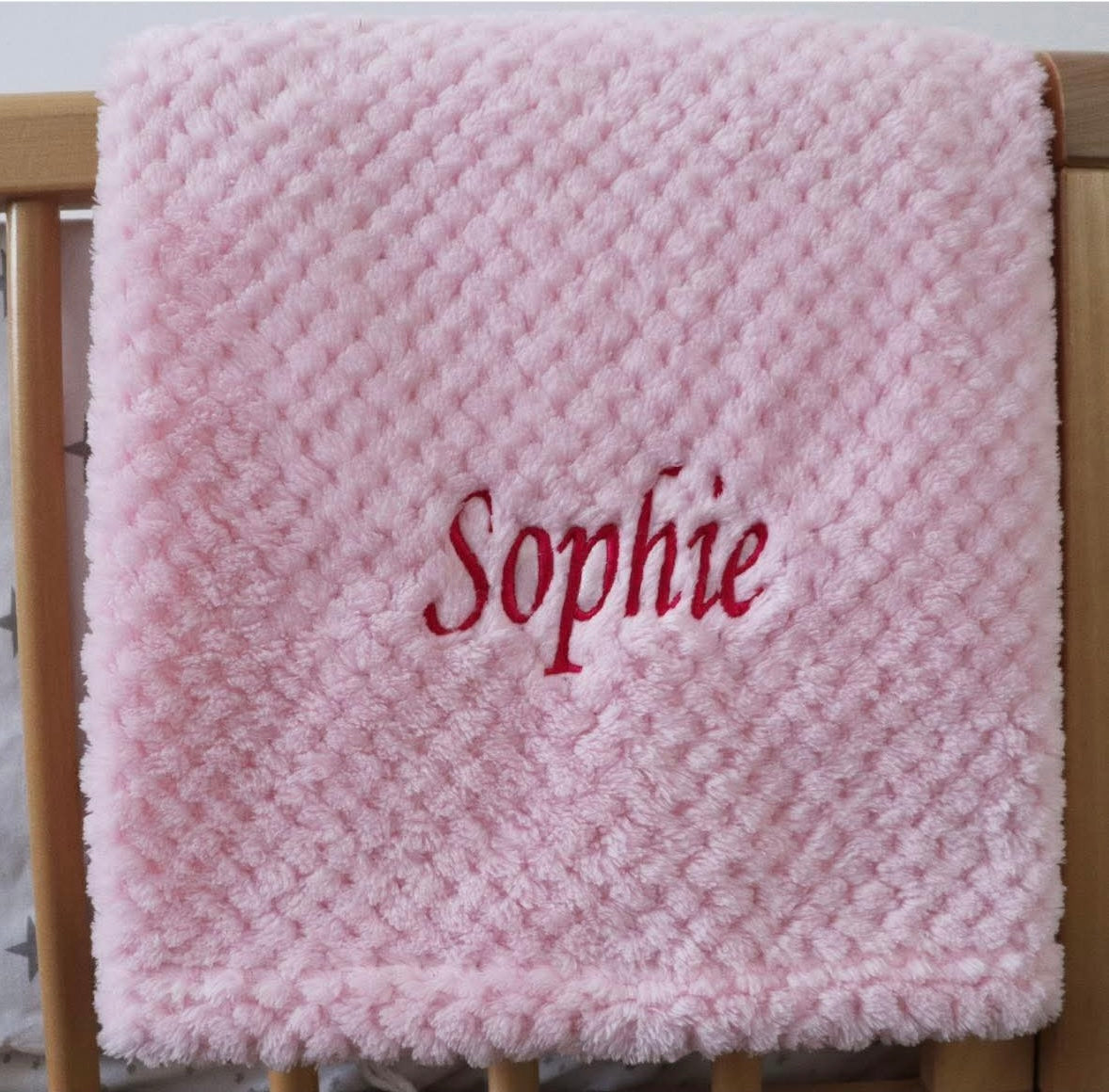 Personalised Baby Waffle Blanket