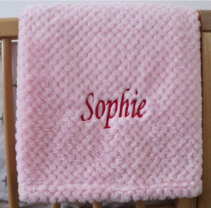 Personalised Baby Waffle Blanket