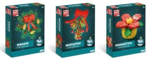 3 Pack Christmas Flower Building Block Set Models