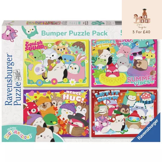 Squishmallows 4 x 100 Pieces Puzzles Set