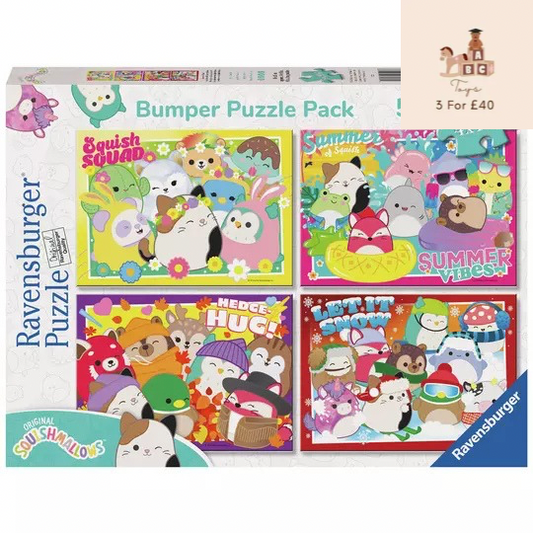 Squishmallows 4 x 100 Pieces Puzzles Set