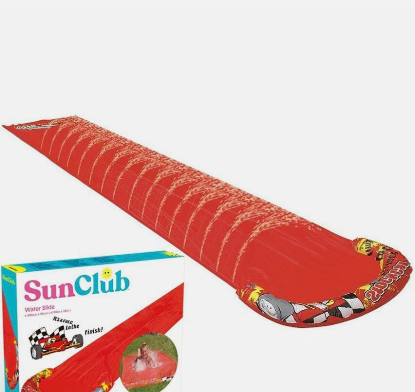 5M INFLATABLE RACEWAY GARDEN WATER SLIDE OUTDOOR RALLY PRO SPRINKLER FUN GAME