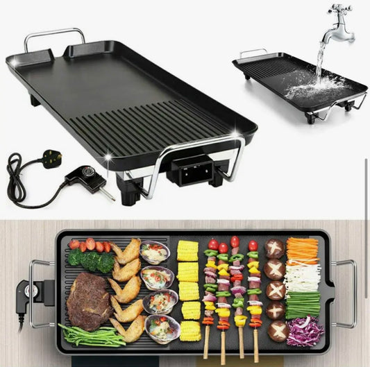 1500W Electric Smokeless BBQ Grill Indoor Teppanyaki Grills Versatile Griddle