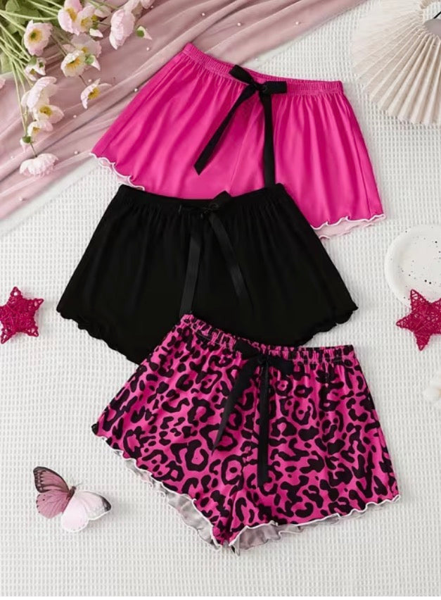 3 pack of ladies pyjamas shorts