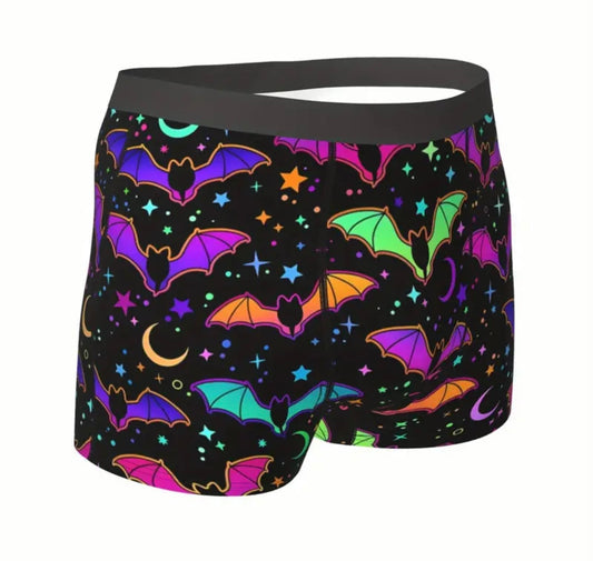 Men'S Halloween Bat Print Boxer Shorts