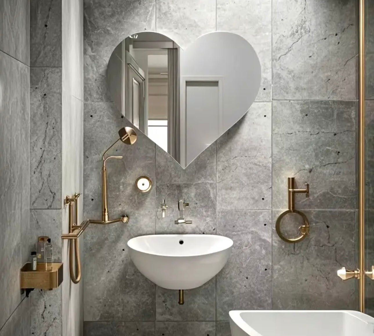 Heart Shower Mirror