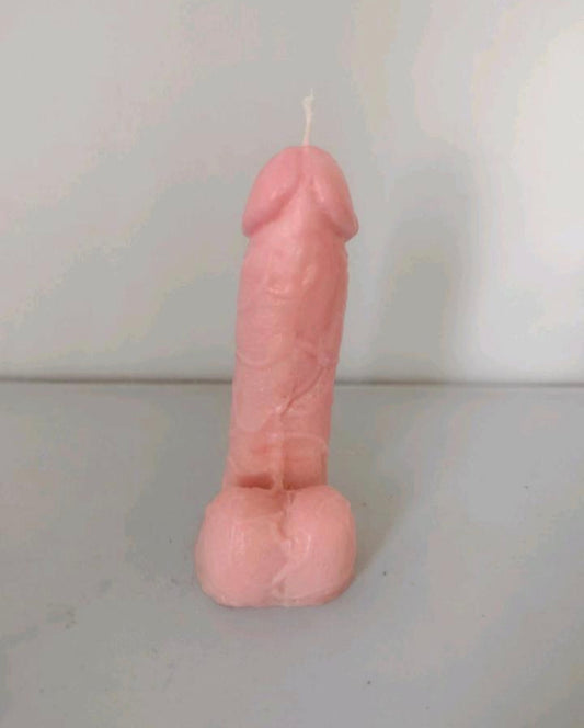 Pink willy joke candle