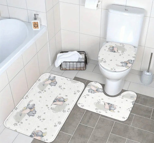 3pcs Dumbo Print Bathroom Set
