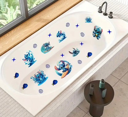 Disney Stitch Cartoon Bathtub DIY Decal