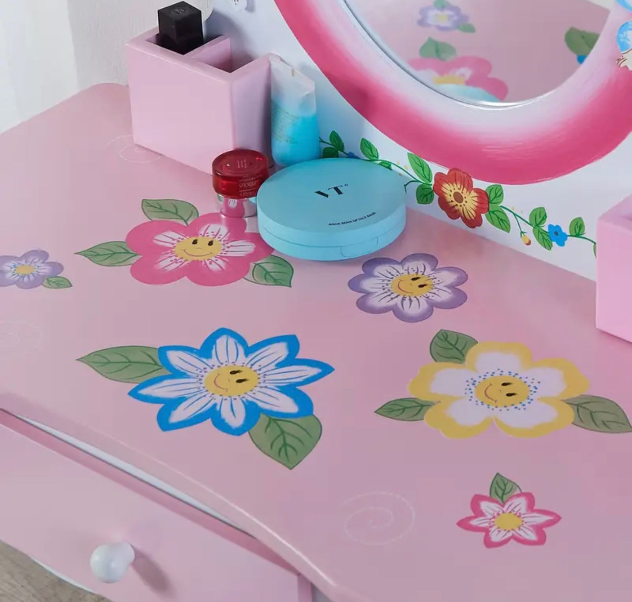 Fairy Wooden Vanity Table & Stool Set