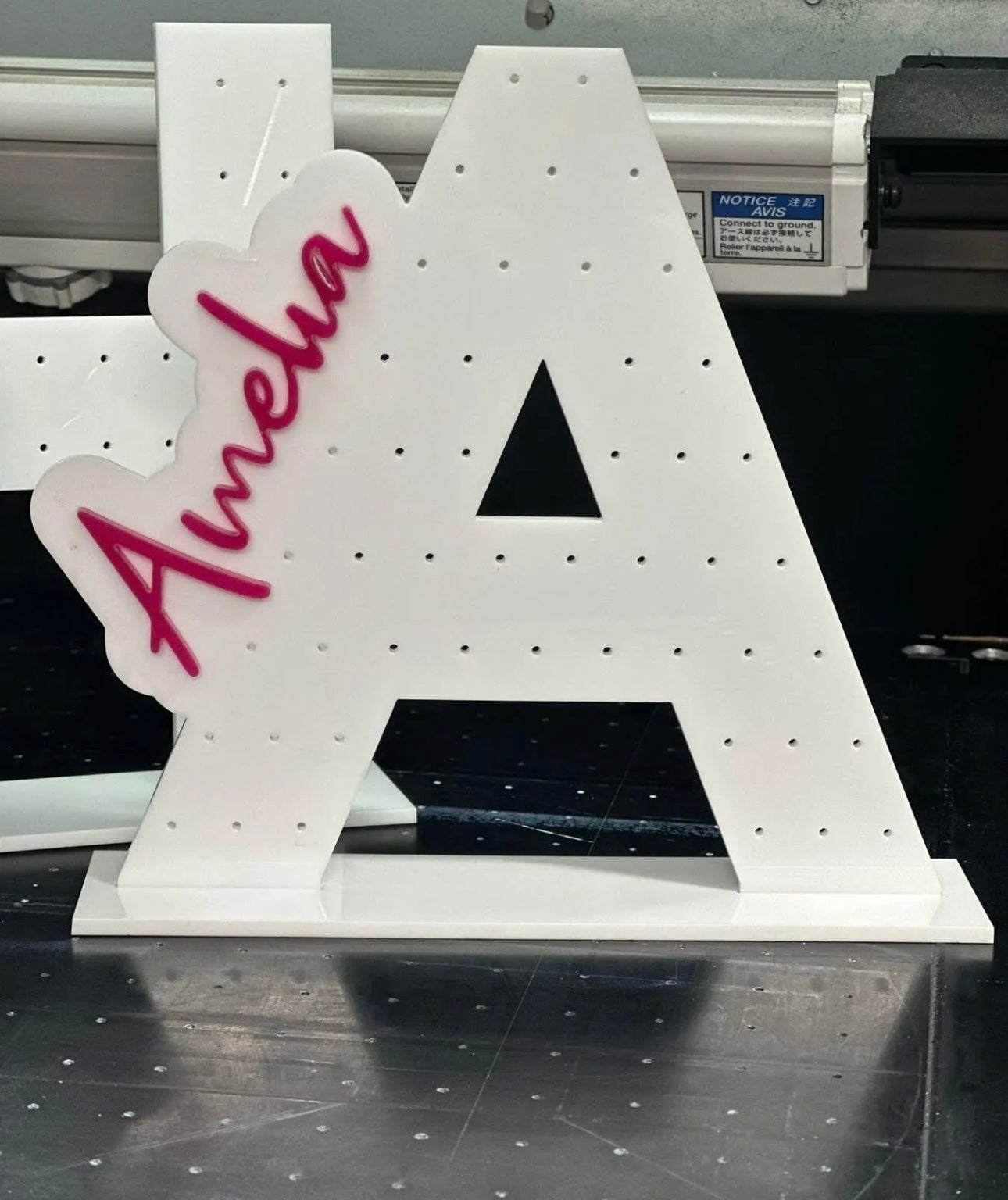 Personalised Initial Earring Holder – Custom Name Stand