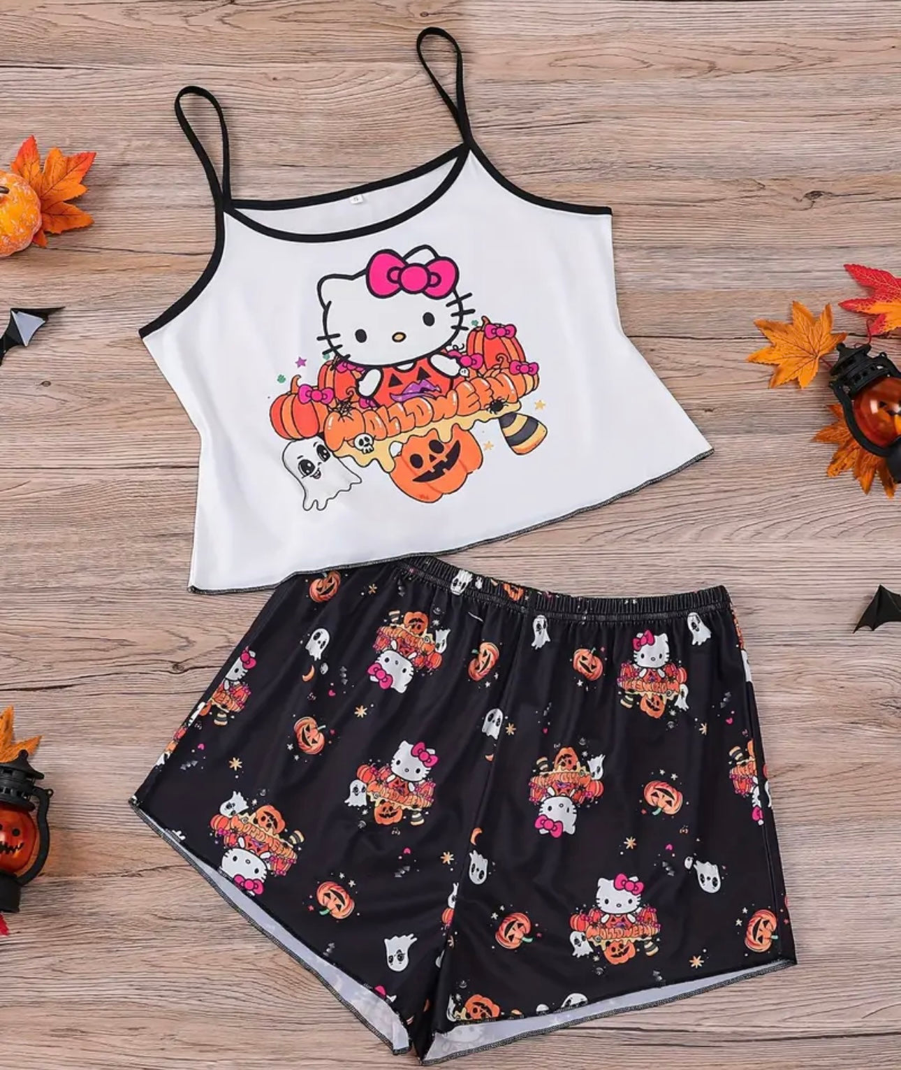 Ladies Hello Kitty Halloween Pyjamas