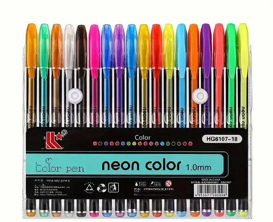 18Pc Gel Pens