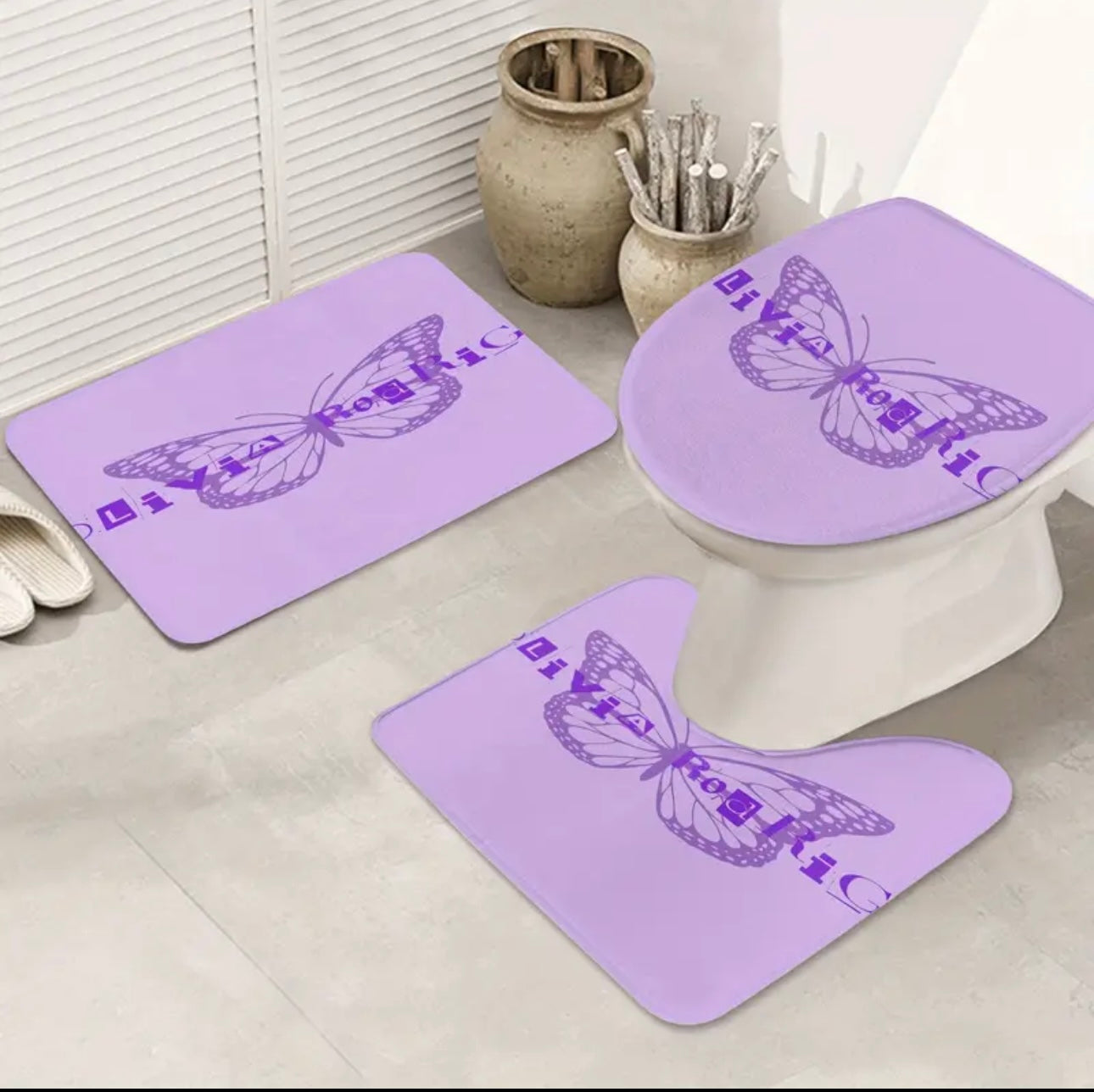 3pcs Olivia Rodrigo Bathroom Set