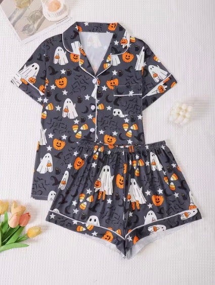 Halloween Ghost Bat Pumpkin pyjamas