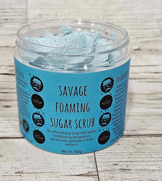 Savage Foaming Body Sugar Scrub-150g