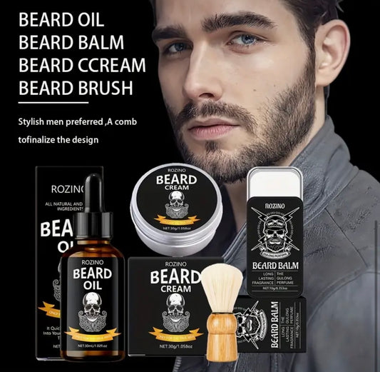 Black Skull Beard Care Set