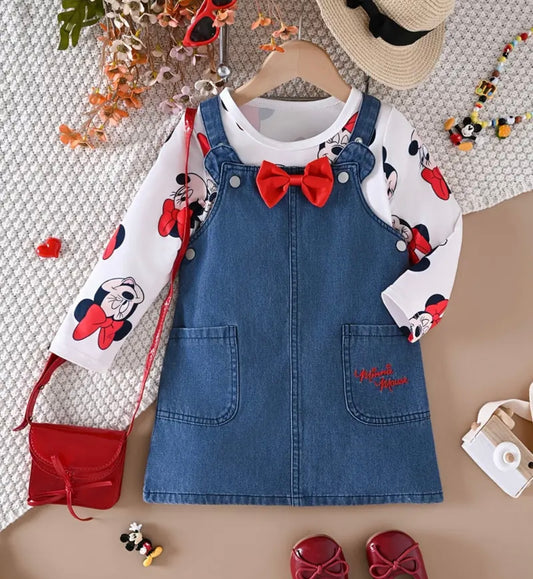Disney Kids Mickey & Minnie Print Outfit Set