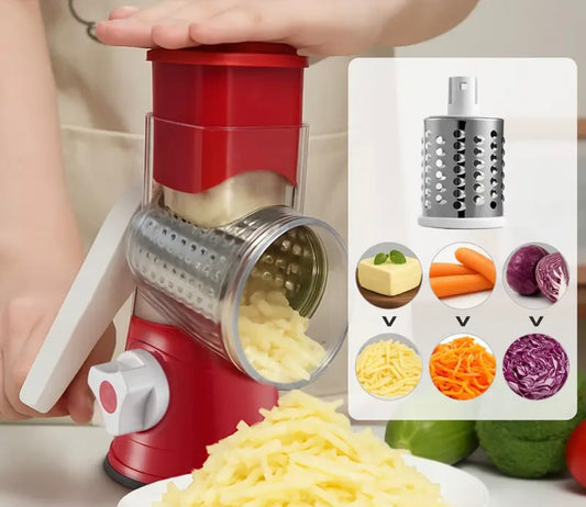 3-in-1 Rotary Cheese Grater & Vegetable Slicer